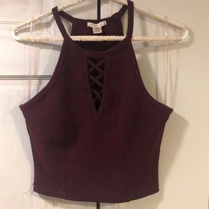 Burgundy crop top